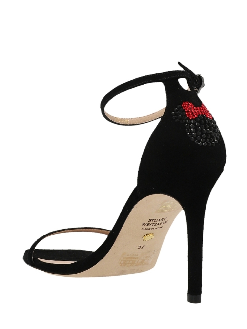 Stuart Weitzman x Disney Limited Edition Nudistcurve 100 Suede Sandals Size 6.5